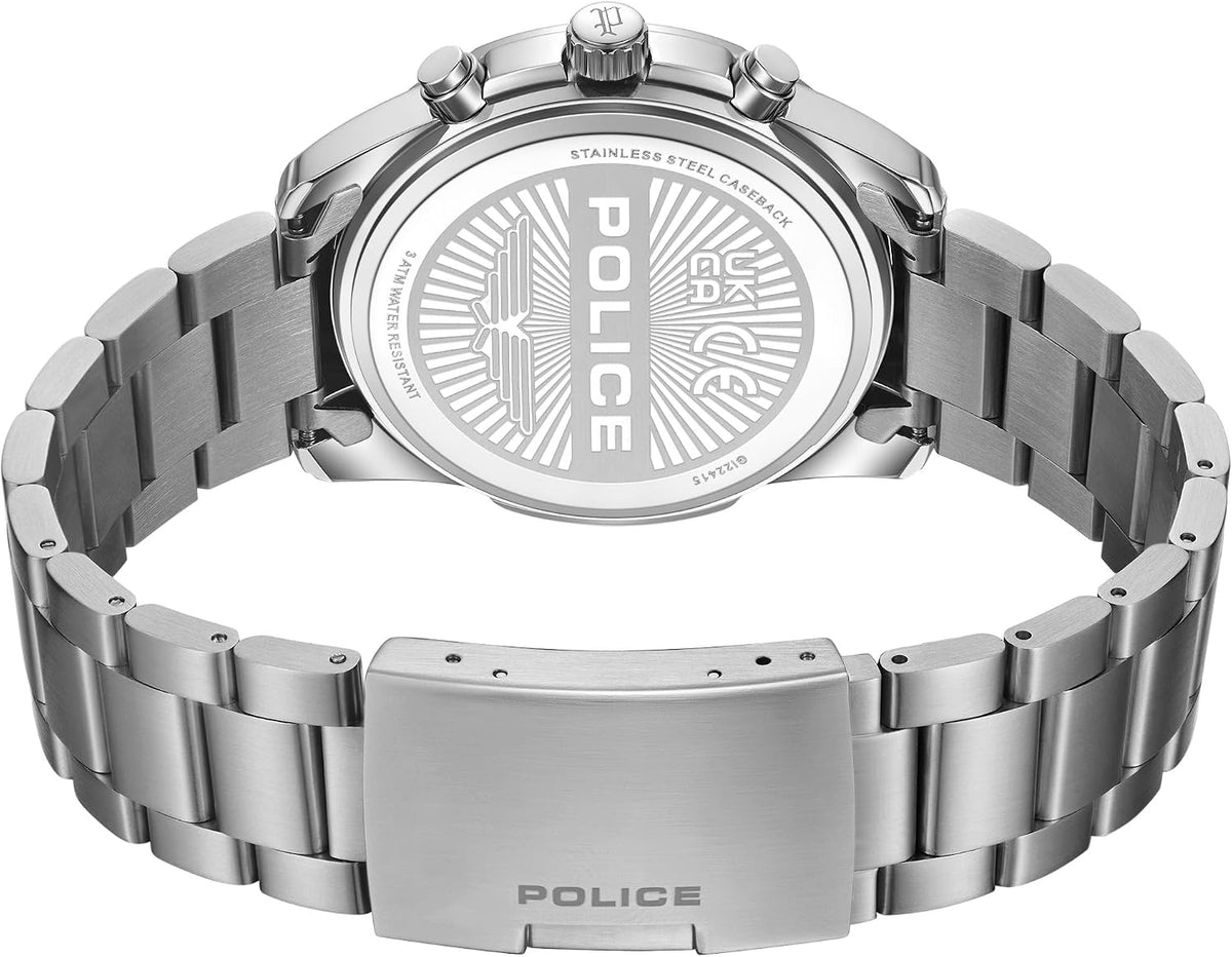 Police Flair Men's Silver Bracelet Watch