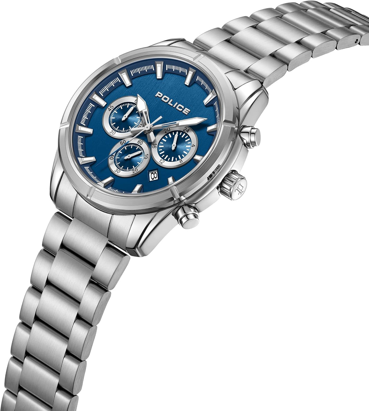 Police Flair Men's Silver Bracelet Watch