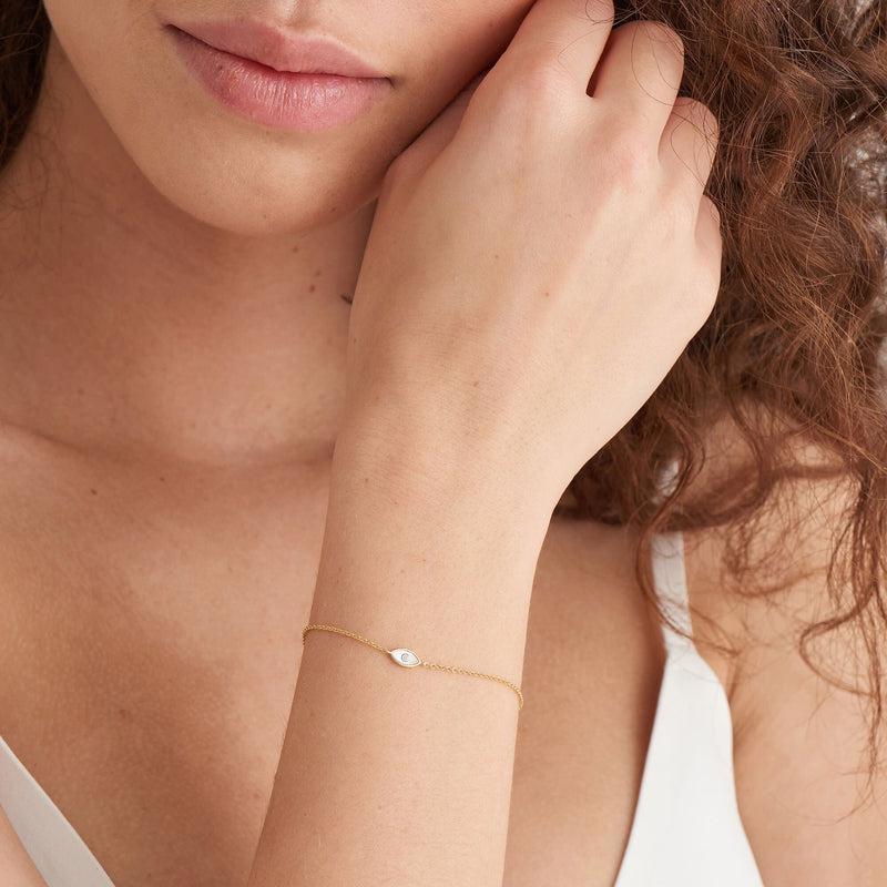 Ania Haie Compass Emblem Gold Figaro Chain Bracelet