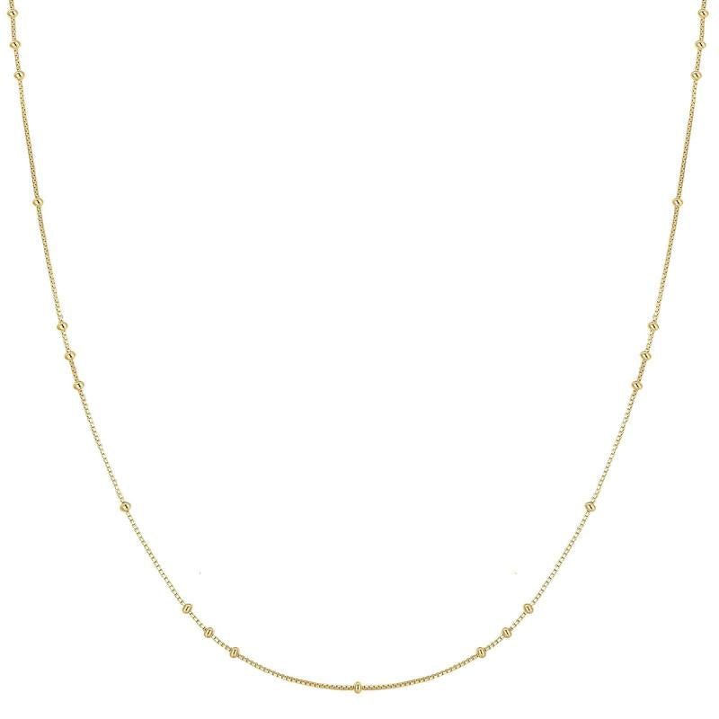 Ania Haie Elegant Gold-Plated Mini Bead Station Necklace
