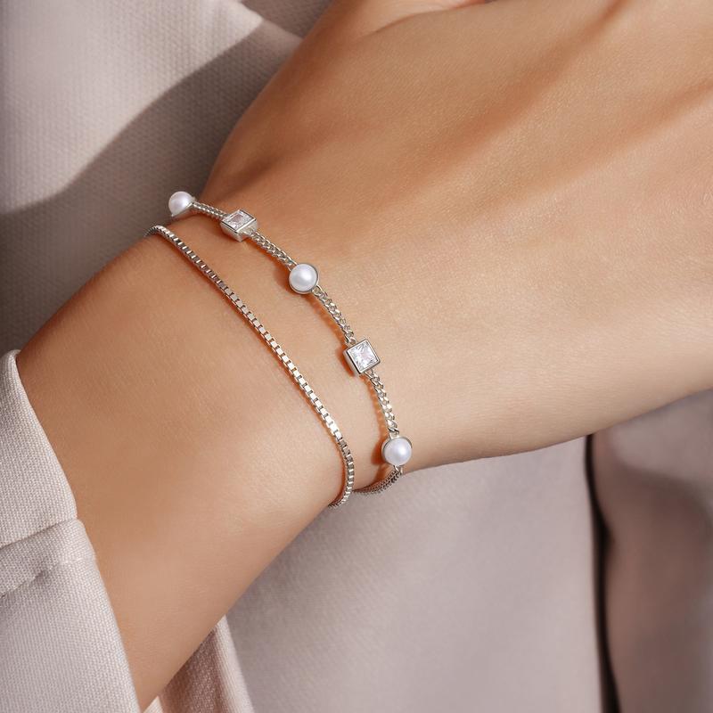 Ania Haie Elegant Silver Box Chain Bracelet
