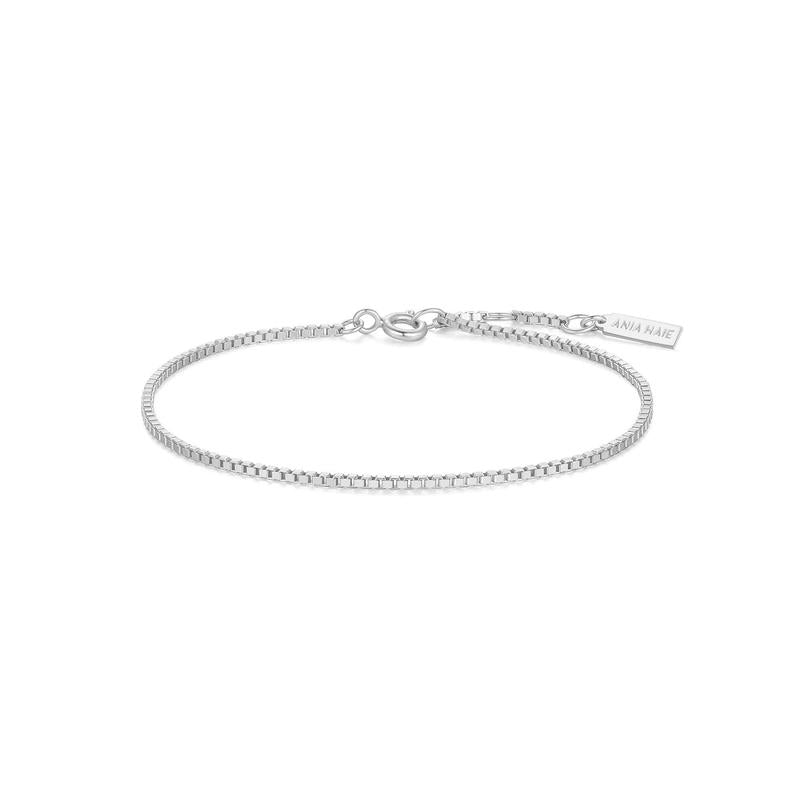 Ania Haie Elegant Silver Box Chain Bracelet