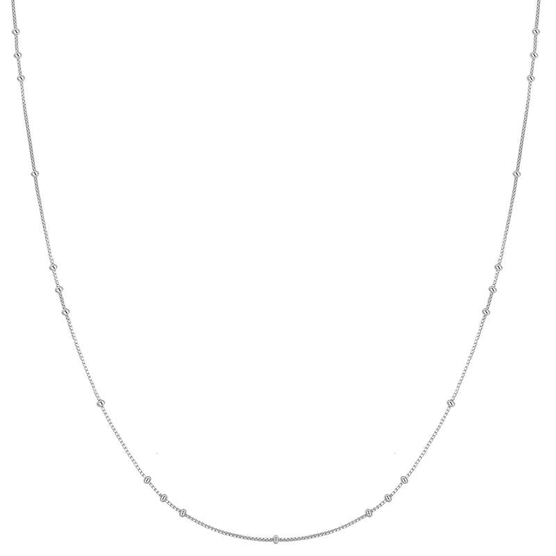Ania Haie Elegant Silver Mini Bead Station Necklace
