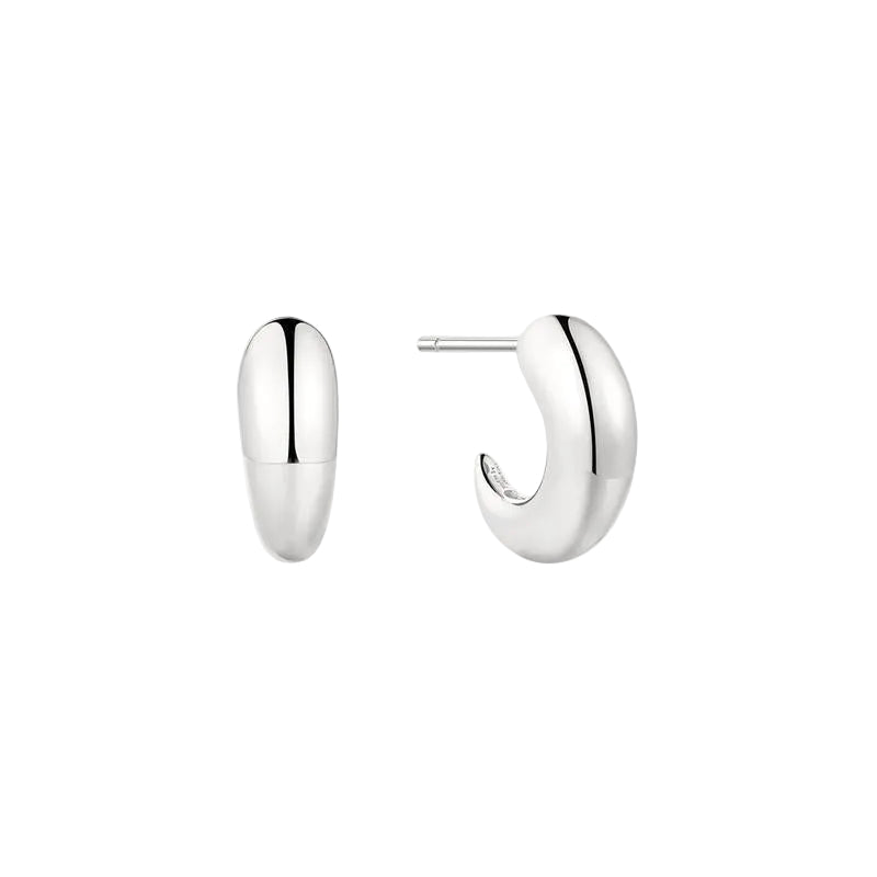 Ania Haie Fluid Light Dome Stud Hoop Earrings