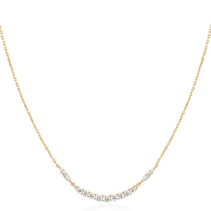 Ania Haie Gold Arc Pave Necklace