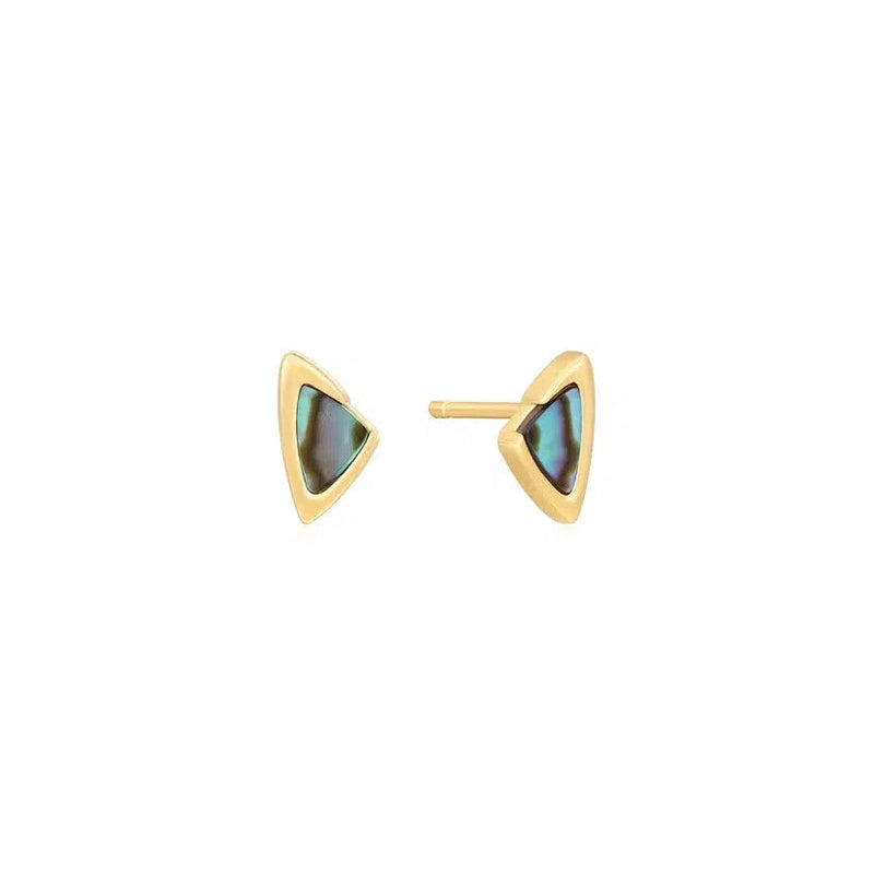Ania Haie Gold Arrow Abalone Stud Earrings