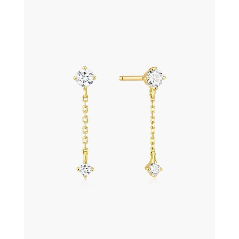 Ania Haie Gold Chain Drop Stud Earrings
