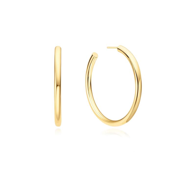 Ania Haie Gold Classic Tube Oversized Hoop Earrings