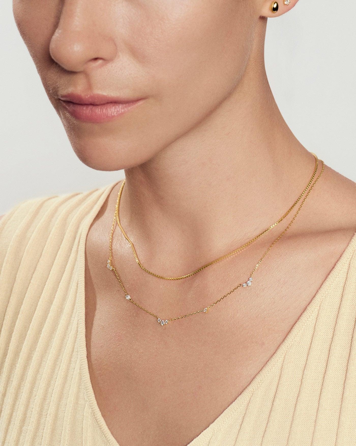 Ania Haie Gold Cluster & Single Station Necklace