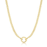 Ania Haie Gold Curb Chain Charm Connector Necklace