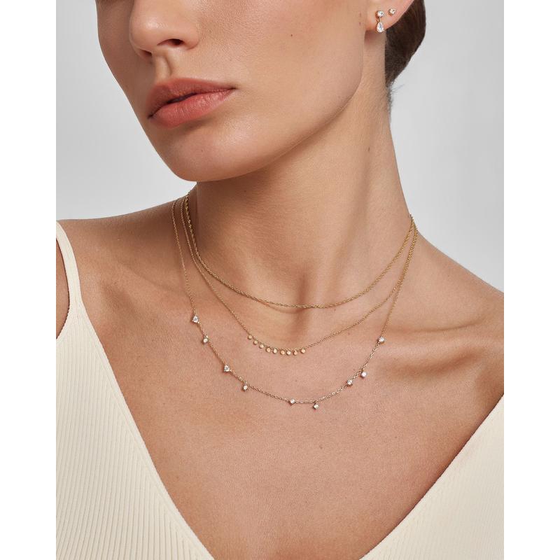 Ania Haie Gold Dangling Disc Station Necklace