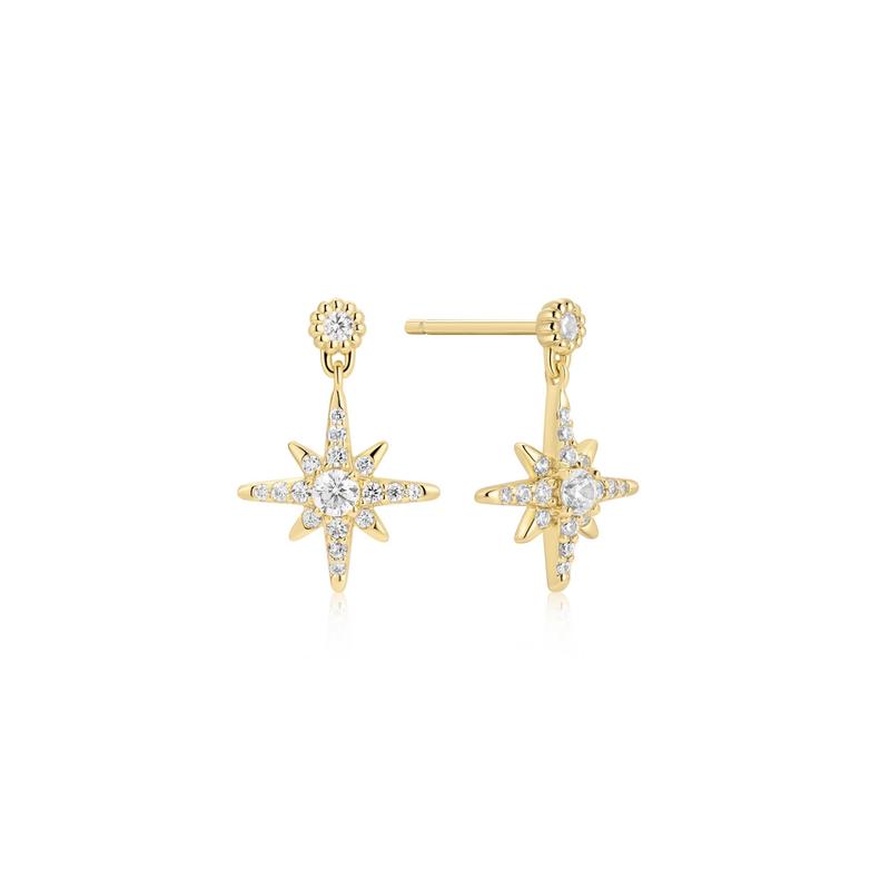 Ania Haie Gold Dangling Nova Star Gold Earrings