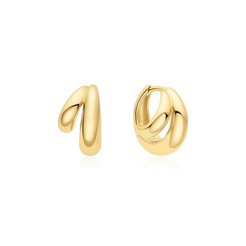Ania Haie Gold Dome Huggie Hoop Earrings