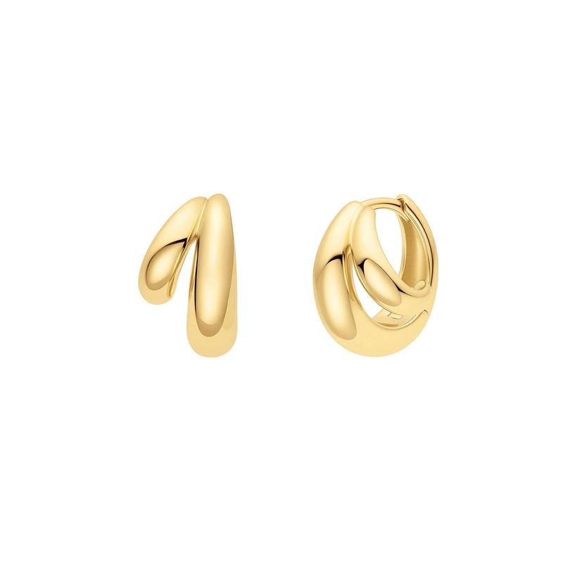 Ania Haie Gold Dome Huggie Hoop Earrings