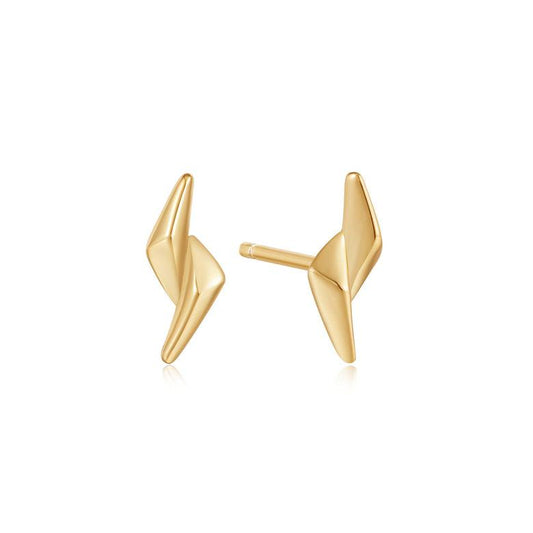 Ania Haie Gold Double Spike Stud Earrings