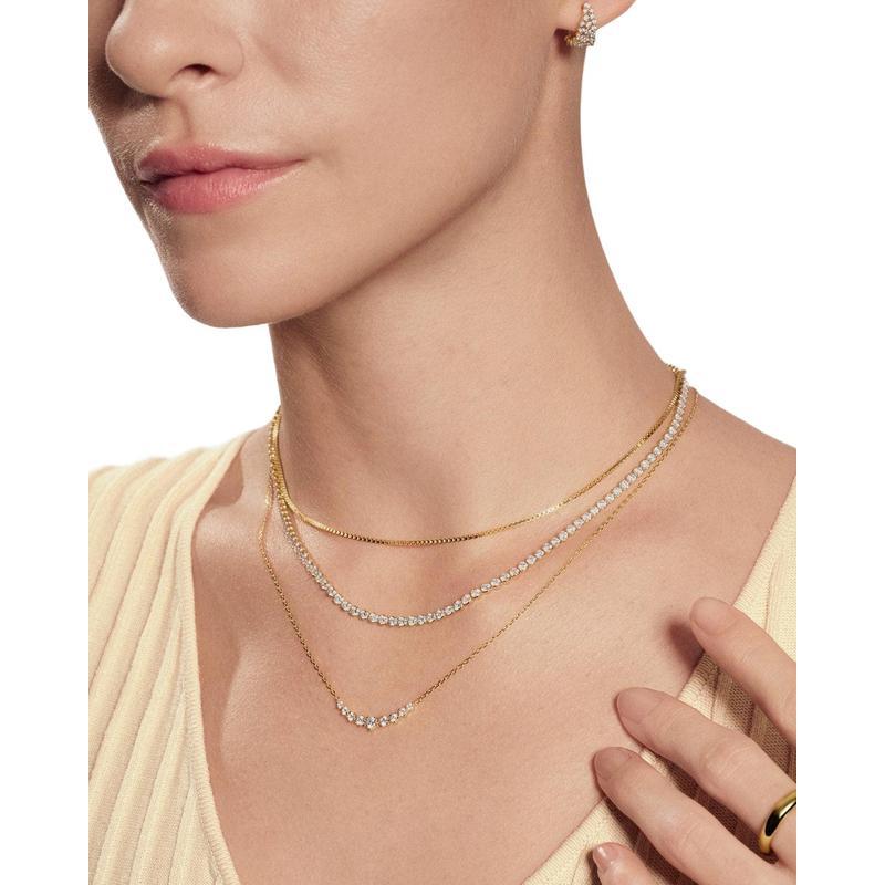 Ania Haie Gold Graduated Pave Arc Necklace