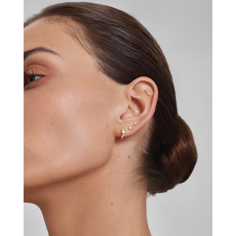 Ania Haie Gold Graduated Trio Stud Earrings