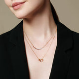 Ania Haie Gold Interlinked Circles Pave Necklace