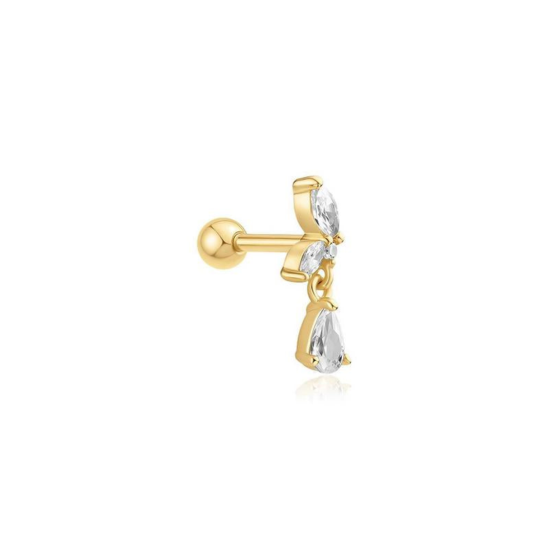 Ania Haie Gold Marquise Drop Barbell Piercing Earring E070-13G