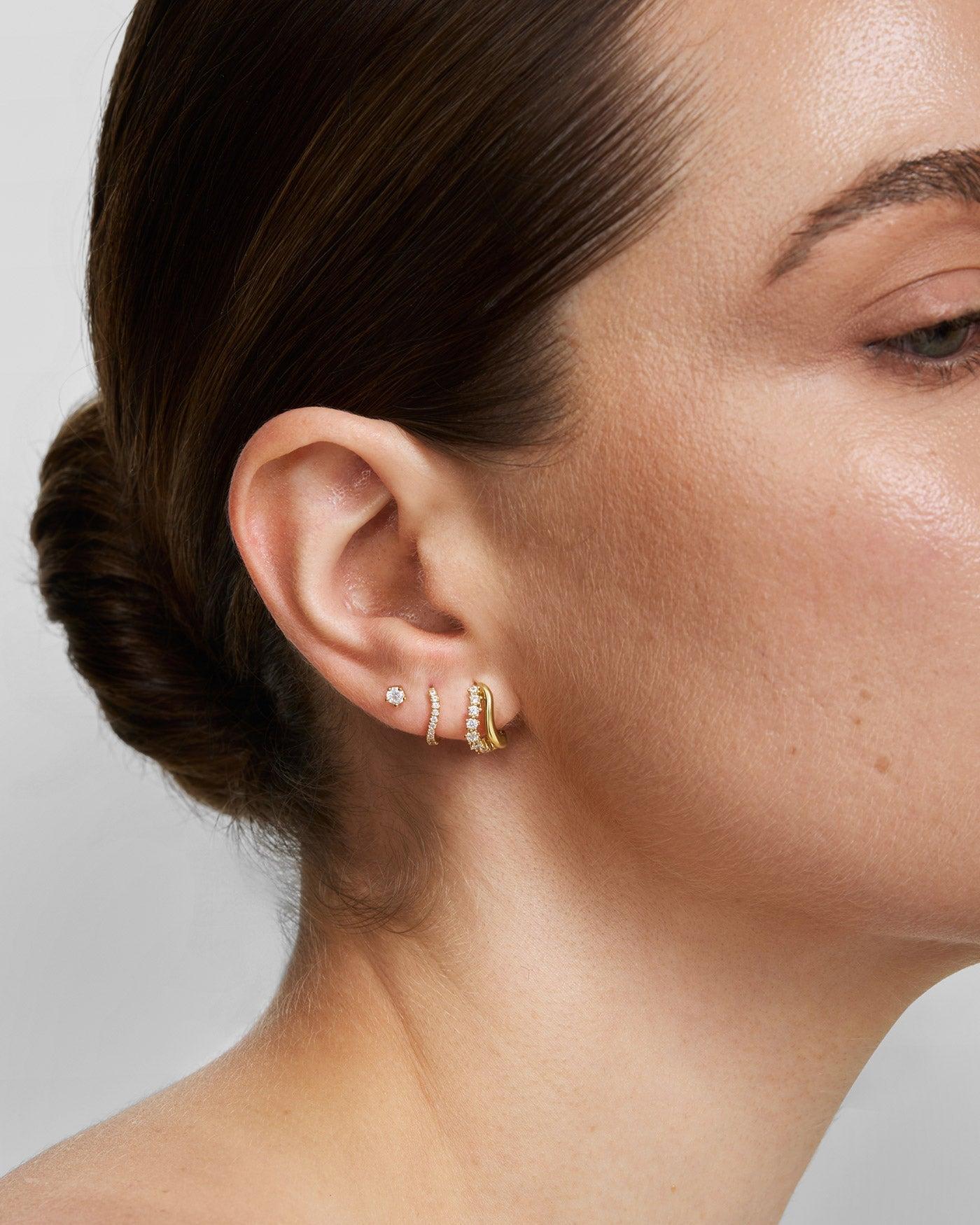 Ania Haie Gold Mini Five-Prong Sparkle Stud Earrings