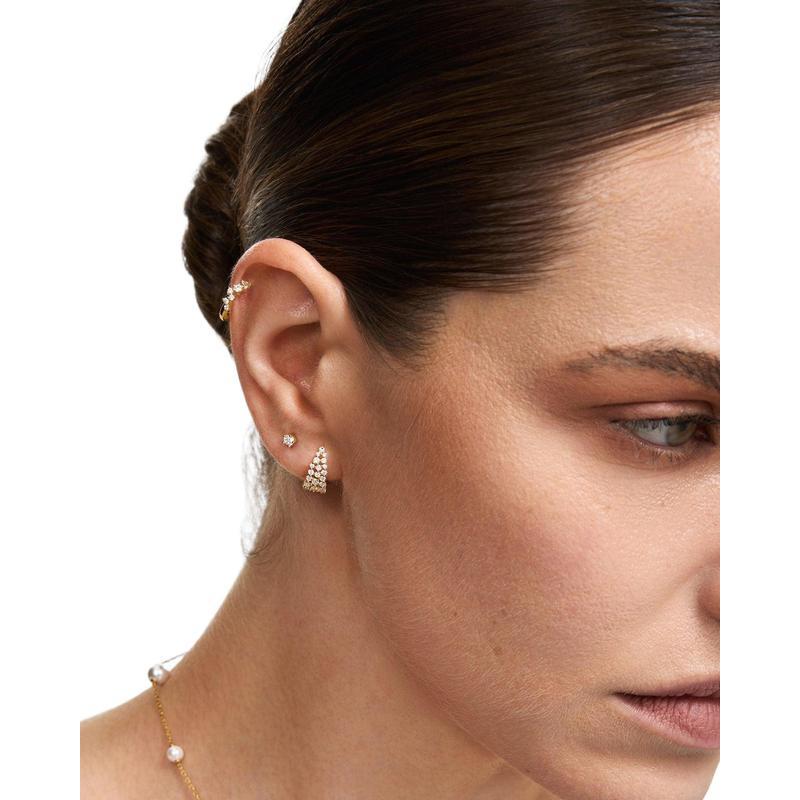 Ania Haie Gold Mini Five-Prong Sparkle Stud Earrings