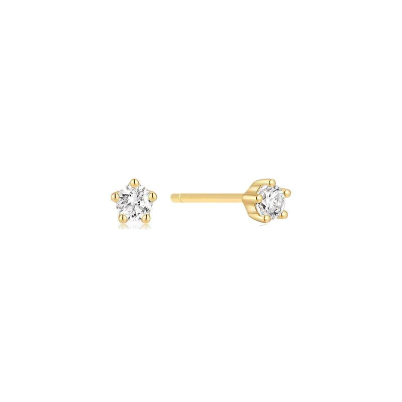 Ania Haie Gold Mini Five-Prong Sparkle Stud Earrings