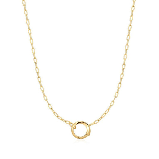 Ania Haie Gold Mini Link Charm Chain Connector Necklace