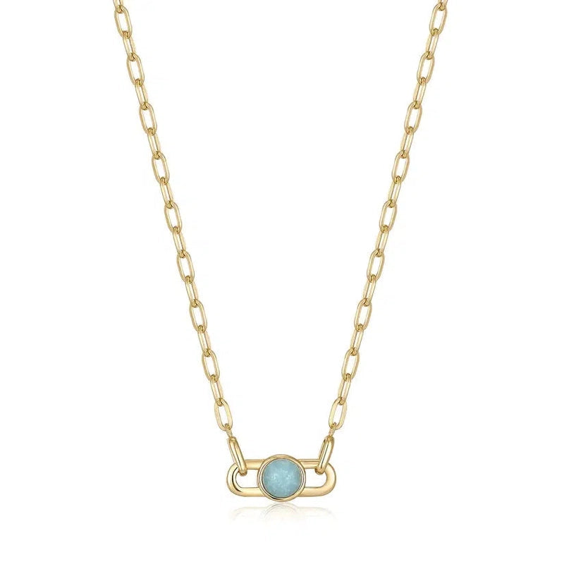 Ania Haie Gold Orb Amazonite Link Necklace