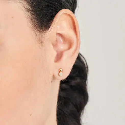 Ania Haie Gold Orb Amazonite Stud Earrings
