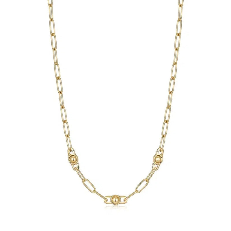 Ania Haie Gold Orb Link Chunky Chain Necklace