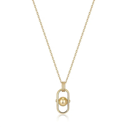 Ania Haie Gold Orb Link Drop Pendant Necklace