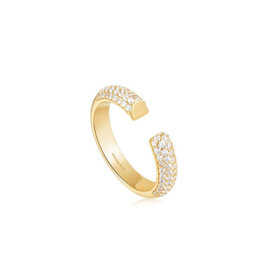 Ania Haie Gold Pave Adjustable Ring