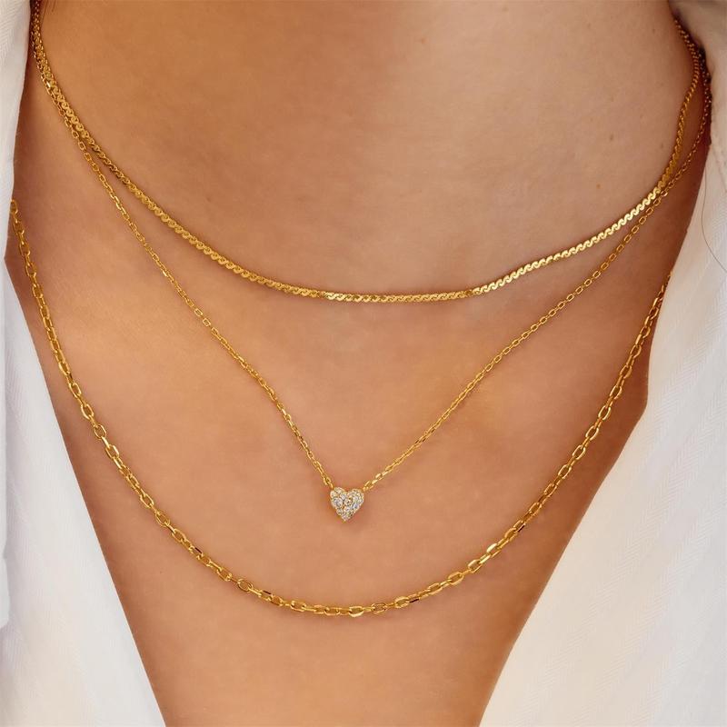 Ania Haie Gold Pavé Heart Necklace