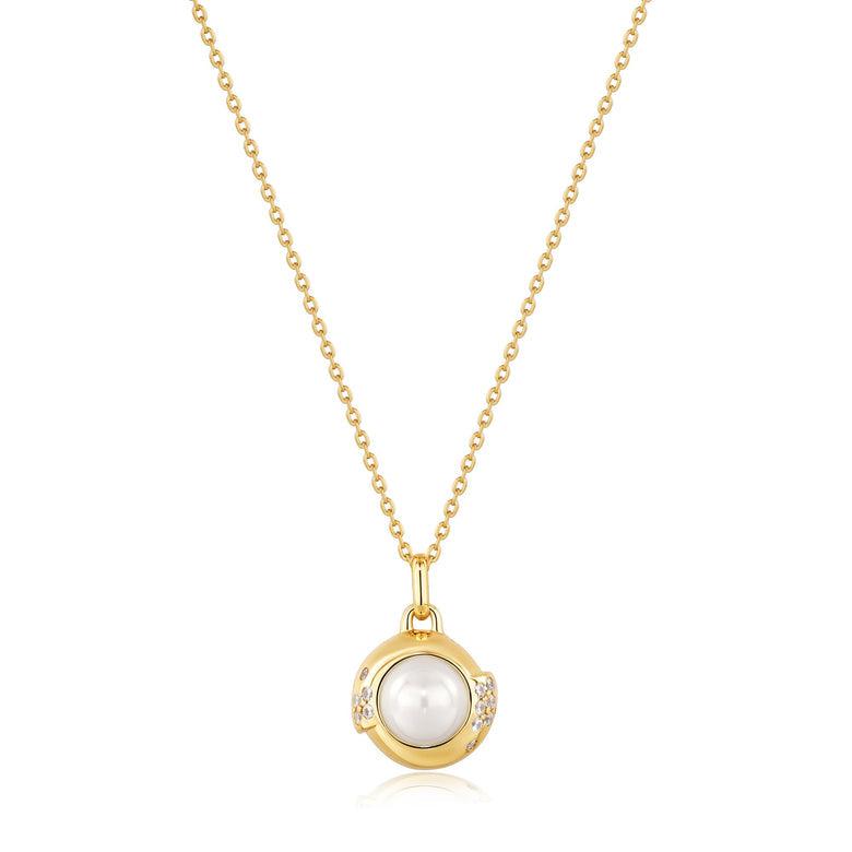 Ania Haie Gold Pearl Sphere Pendant Necklace