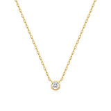 Ania Haie Gold Round Solitaire Cubic Zirconia Necklace