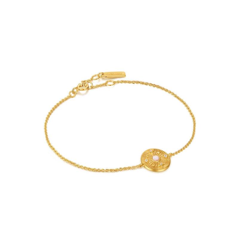 Ania Haie Gold Scattered Stars Kyoto Opal Disc Bracelet