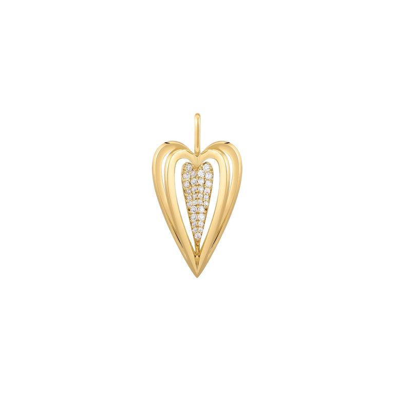 Ania Haie Gold Sculpted Heart Charm