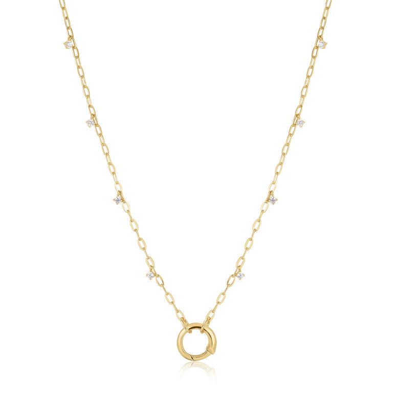 Ania Haie Gold Shimmer Chain Charm Connector Necklace