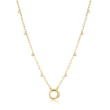 Ania Haie Gold Shimmer Chain Charm Connector Necklace