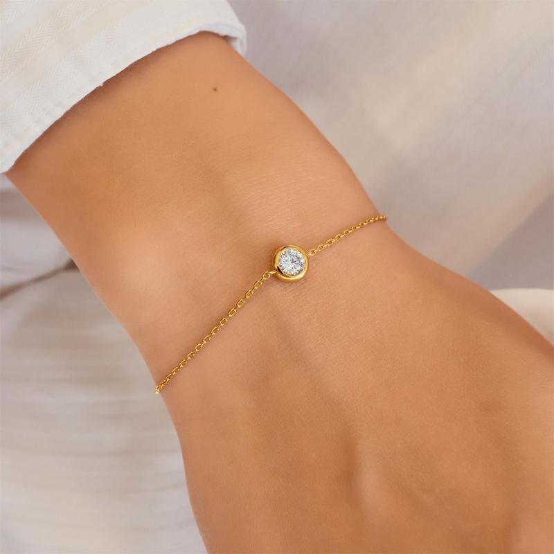 Ania Haie Gold Solitaire Bracelet with Gold Plated
