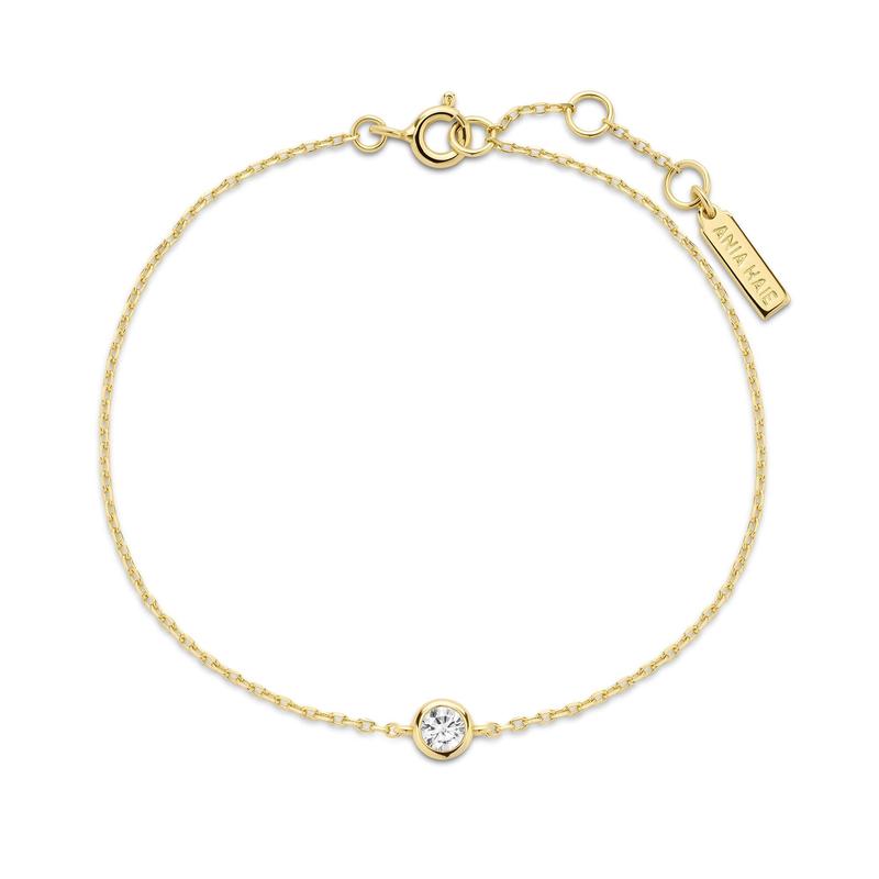 Ania Haie Gold Solitaire Bracelet with Gold Plated