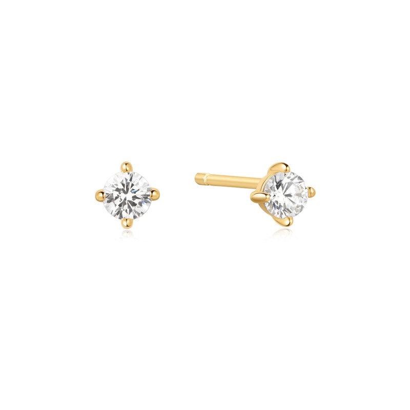 Ania Haie Gold Solitaire Studs