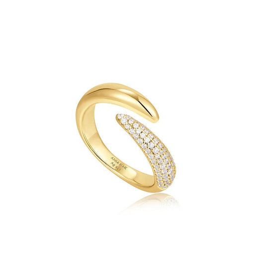 Ania Haie Gold Sparkle Adjustable Wrap Ring