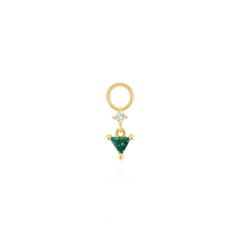 Ania Haie Gold Sparkle Drop Green Earring Charm