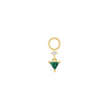 Ania Haie Gold Sparkle Drop Green Earring Charm