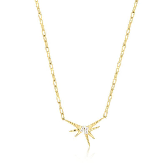 Ania Haie Gold Sparkle Spike Pendant Necklace