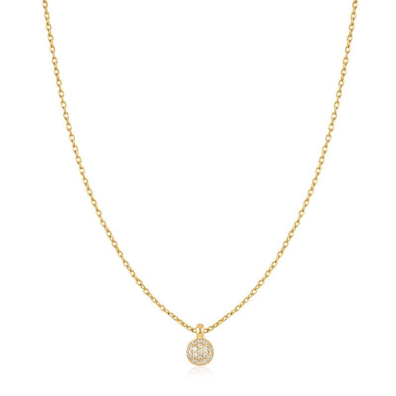 Ania Haie Gold Sphere Pave Necklace