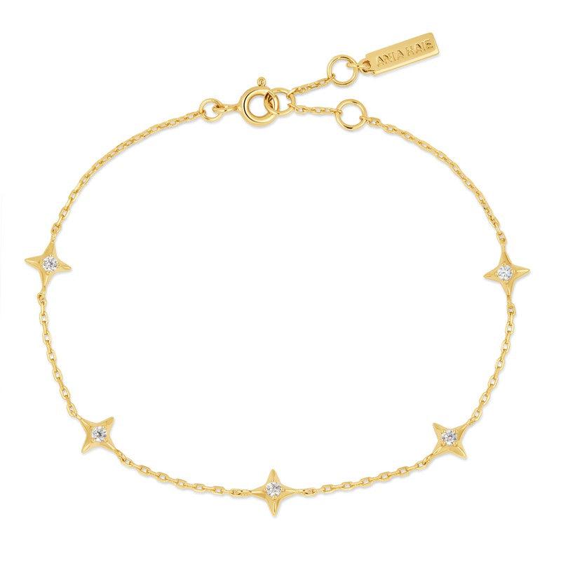 Ania Haie Gold Stars Station Bracelet