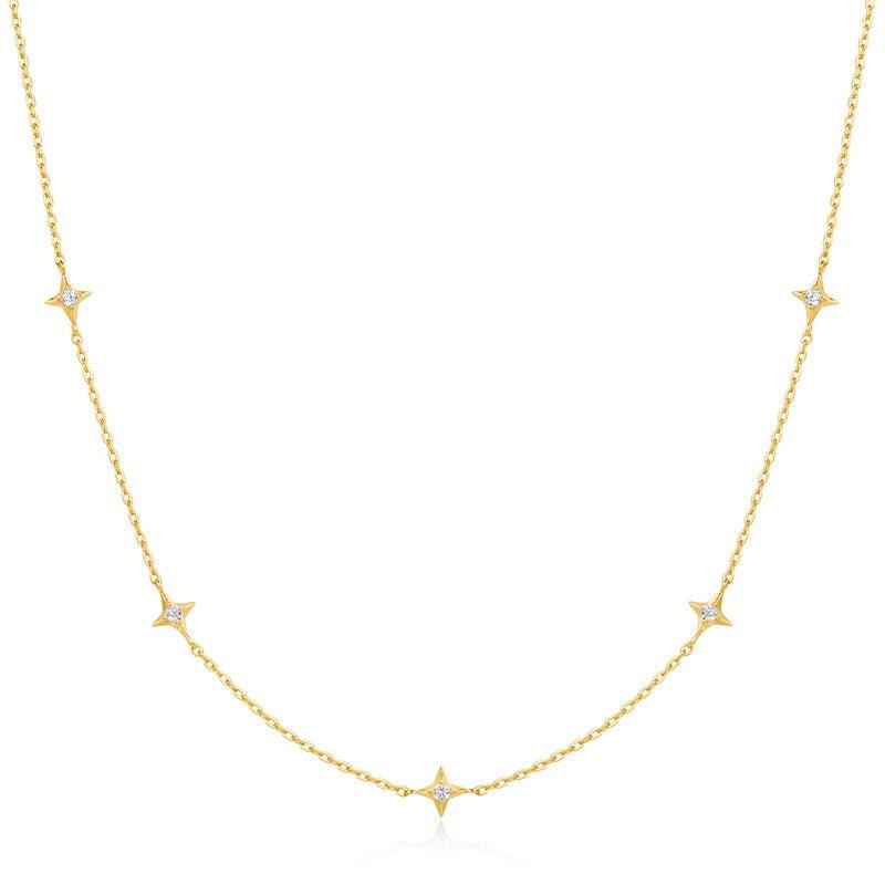 Ania Haie Gold Stars Station Necklace