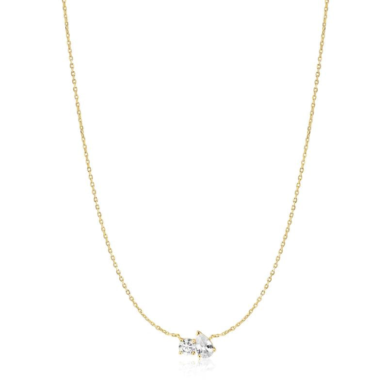 Ania Haie Gold Toi & Moi Two-Stone Necklace